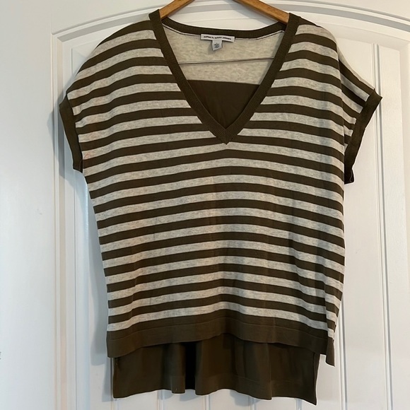 Cotton by Autumn Cashmere boxy high low Top - Picture 1 of 4